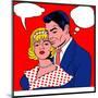 Pop Art Painting of Couple-UltraPop-Mounted Art Print