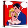 Pop Art Painting of Couple-UltraPop-Stretched Canvas