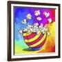 Pop-Art Popcorn Bowl-Howie Green-Framed Giclee Print