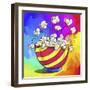 Pop-Art Popcorn Bowl-Howie Green-Framed Giclee Print