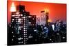 Pop Art - Red Night View - New York City - United States-Philippe Hugonnard-Stretched Canvas