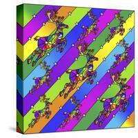 Pop Art Reindeer-Howie Green-Stretched Canvas