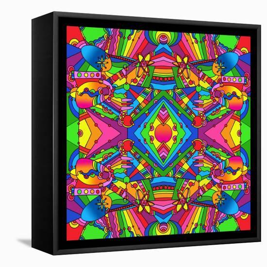 Pop Art Retro 216-Howie Green-Framed Stretched Canvas