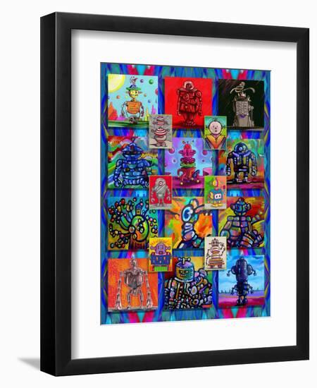 Pop Art Robots-Howie Green-Framed Premium Giclee Print