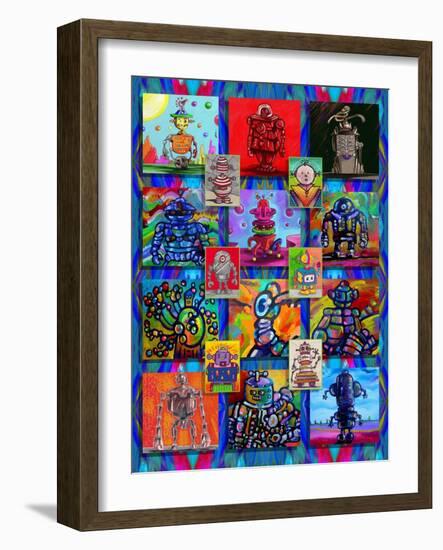 Pop Art Robots-Howie Green-Framed Giclee Print