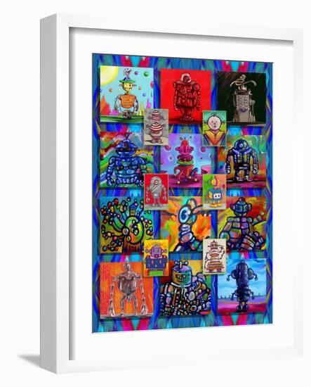 Pop Art Robots-Howie Green-Framed Giclee Print