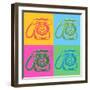 Pop Art Style Retro Phones-asakosakura-Framed Art Print