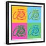 Pop Art Style Retro Phones-asakosakura-Framed Art Print