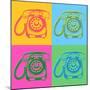 Pop Art Style Retro Phones-asakosakura-Mounted Art Print