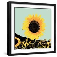 Pop Art Sunflower I-Jacob Green-Framed Art Print