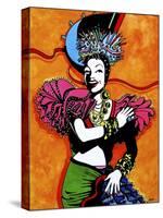 Pop Art Tutti Fruiti Lady-Howie Green-Stretched Canvas