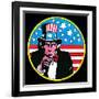 Pop Art Uncle Sam Circle-Howie Green-Framed Giclee Print