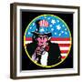 Pop Art Uncle Sam Circle-Howie Green-Framed Giclee Print