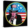 Pop Art Uncle Sam Circle-Howie Green-Stretched Canvas