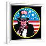 Pop Art Uncle Sam Circle-Howie Green-Framed Giclee Print