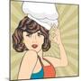 Pop Art Woman Cook-Eva Andreea-Mounted Premium Giclee Print