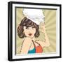 Pop Art Woman Cook-Eva Andreea-Framed Art Print