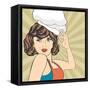 Pop Art Woman Cook-Eva Andreea-Framed Stretched Canvas