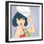 Pop Art Woman Cook-Eva Andreea-Framed Art Print