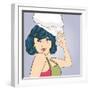 Pop Art Woman Cook-Eva Andreea-Framed Art Print