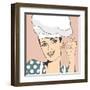 Pop Art Woman Cook-Eva Andreea-Framed Art Print