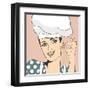 Pop Art Woman Cook-Eva Andreea-Framed Art Print