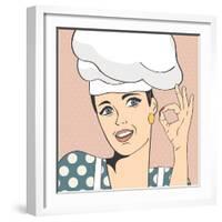 Pop Art Woman Cook-Eva Andreea-Framed Art Print