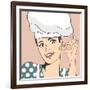 Pop Art Woman Cook-Eva Andreea-Framed Art Print