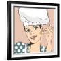 Pop Art Woman Cook-Eva Andreea-Framed Art Print