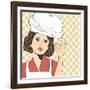 Pop Art Woman Cook-Eva Andreea-Framed Art Print