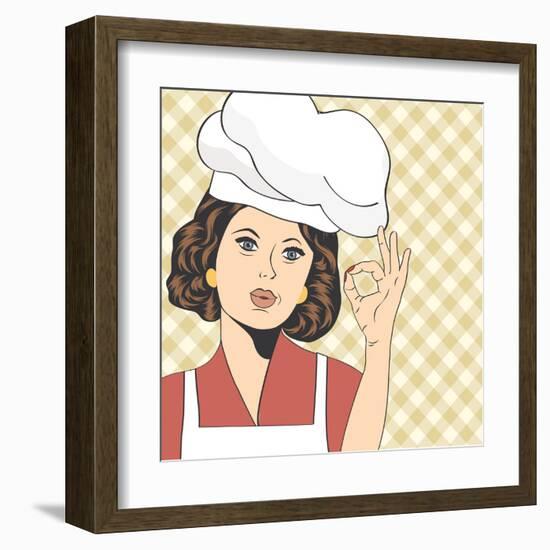 Pop Art Woman Cook-Eva Andreea-Framed Art Print