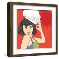 Pop Art Woman Cook-Eva Andreea-Framed Art Print