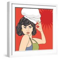 Pop Art Woman Cook-Eva Andreea-Framed Art Print