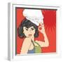 Pop Art Woman Cook-Eva Andreea-Framed Art Print