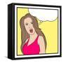 Pop Art Woman Say-Chistoprudnaya-Framed Stretched Canvas