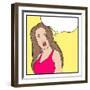 Pop Art Woman Say-Chistoprudnaya-Framed Art Print