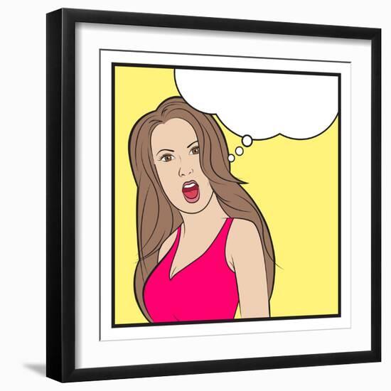 Pop Art Woman Say-Chistoprudnaya-Framed Art Print