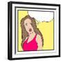 Pop Art Woman Say-Chistoprudnaya-Framed Art Print