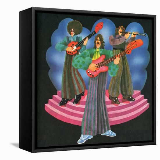 Pop Band, from 'Carnaby Street' by Tom Salter, 1970-Malcolm English-Framed Stretched Canvas