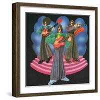 Pop Band, from 'Carnaby Street' by Tom Salter, 1970-Malcolm English-Framed Giclee Print