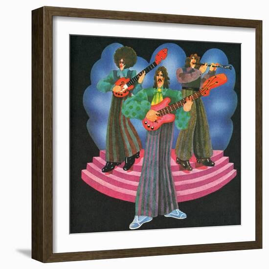 Pop Band, from 'Carnaby Street' by Tom Salter, 1970-Malcolm English-Framed Giclee Print