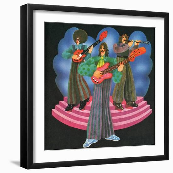 Pop Band, from 'Carnaby Street' by Tom Salter, 1970-Malcolm English-Framed Giclee Print