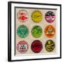 Pop Bottletops II-The Vintage Collection-Framed Giclee Print