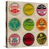 Pop Bottletops II-The Vintage Collection-Stretched Canvas