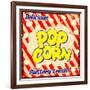 Pop Corn Vintage Poster-radubalint-Framed Art Print