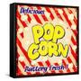 Pop Corn Vintage Poster-radubalint-Framed Stretched Canvas