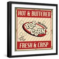 Pop Corn Vintage Poster-radubalint-Framed Art Print