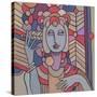 Pop Deco Lady 512-Howie Green-Stretched Canvas