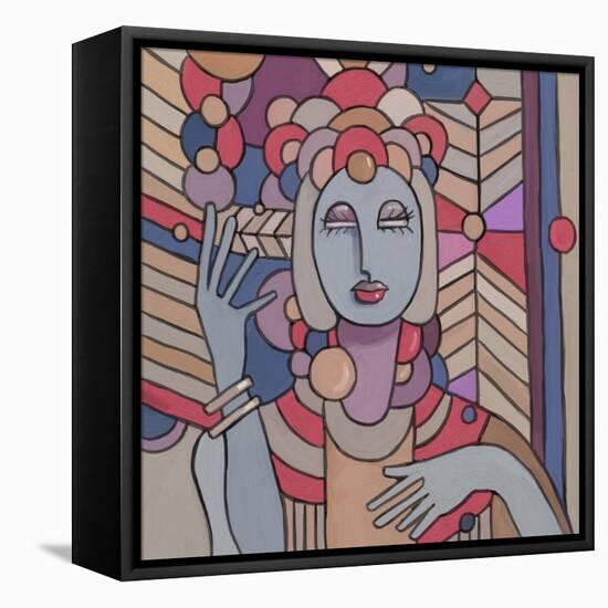 Pop Deco Lady 512-Howie Green-Framed Stretched Canvas