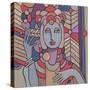 Pop Deco Lady 512-Howie Green-Stretched Canvas